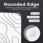 ⁦White Topography Glass Mousepad⁩ - الصورة ⁦5⁩