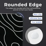 ⁦Black Topography Glass Mousepad⁩ - الصورة ⁦3⁩