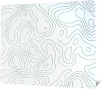 ⁦White Topography Glass Mousepad⁩ - الصورة ⁦2⁩