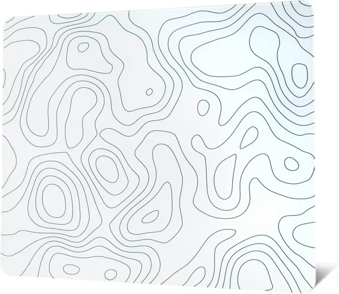 ⁦White Topography Glass Mousepad⁩ - الصورة ⁦2⁩