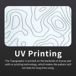 ⁦White Topography Glass Mousepad⁩ - الصورة ⁦3⁩