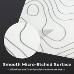 ⁦White Topography Glass Mousepad⁩ - الصورة ⁦4⁩