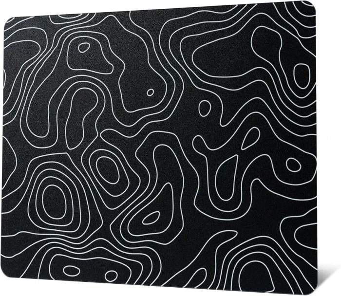 ⁦Black Topography Glass Mousepad⁩ - الصورة ⁦2⁩