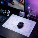 ⁦White Topography Glass Mousepad⁩ - الصورة ⁦6⁩