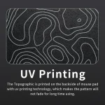 ⁦Black Topography Glass Mousepad⁩ - الصورة ⁦4⁩