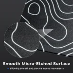 ⁦Black Topography Glass Mousepad⁩ - الصورة ⁦6⁩
