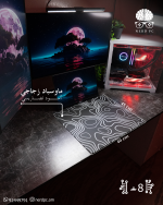 Black Topography Glass Mousepad