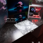 White Topography Glass Mousepad