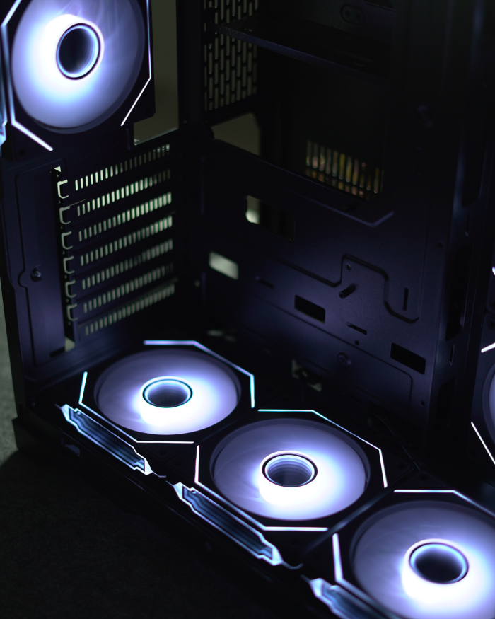 Black Infinity RGB PC Fan Reversed - Image 4