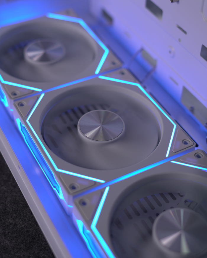 White Infinity PC Fan Reversed - Image 4