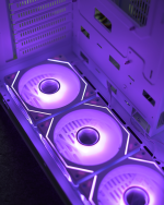 White Infinity RGB PC Fan Reversed - Image 3