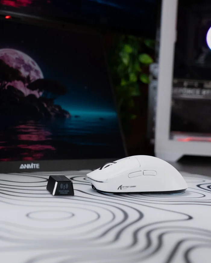 ATTACK SHARK X3 Pro Wireless Gaming Mouse – White - Image 2