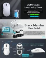 ATTACK SHARK X3 Pro Wireless Gaming Mouse – Black - Image 7