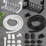 Cable Cover + Cable Tie Kit +Under Desk Cable Tray