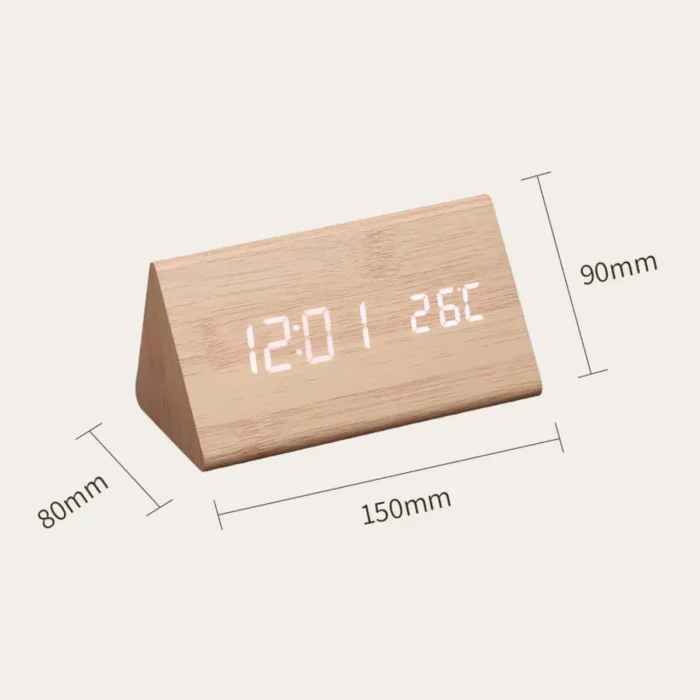 Wooden Clock - Black - Image 3